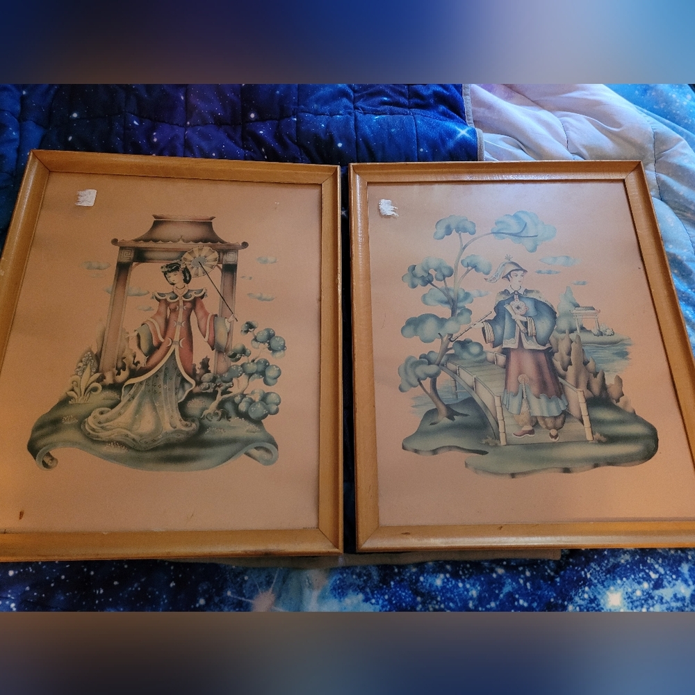 Twin Chinese paintings